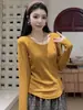 Camisa básica versátil estilo coreano, nova outono 2026 versão coreana, manga longa, corte justo, top versátil, estilo minimalista e cool
