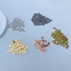 Conservación del color Cubierto de oro de 18 quilates Cuentas redondas separadas Cuentas sueltas Accesorios para pulseras DIY Pulsera Collar Material para abalorios Espaciador de rueda