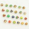 Color esmalte dorado antiguo horneado azul seis palabras proverbios cuentas accesorios diy oro arena cuentas redondas cuentas espaciadoras pulsera con cuentas 6mm