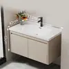 Nuevo Práctico Espacio Panal de Abeja Aluminio Gabinete de Baño Cerámica Integrado Lavabo Encimera de Lavabo Baño Apartamento Pequeño
