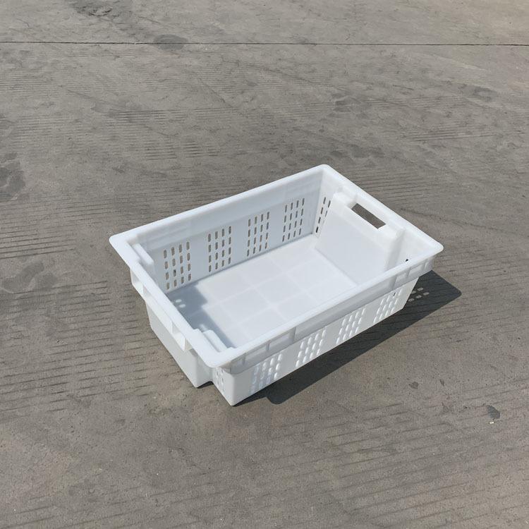 加厚塑料反转错位套叠筐蔬果生鲜冷链仓库周转筐600