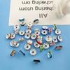 Surtido de 100 accesorios de cuentas hechos a mano de 8 mm, anillo de perforación, espaciador de cuentas, espaciador de diamante de color, anillo de rueda, accesorios de joyería de bricolaje