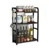 Estante de Almacenamiento de Especias para Cocina Mostrador Multicapa Estrecho Pequeño Botella Tarro de Condimentos Estante de Almacenamiento Universal sin Perforaciones