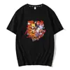 Ropa de verano periférica de anime nueva Naruto Naruto zorrillo Kakashi para hombre y mujer casual Cuello redondo