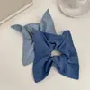 Anillo para el cabello de intestino grueso azul denim de alta calidad para mujer Mori, cuadrado cuadrado cuadrado cuadrado cuerda para el cabello cuerda para el cabello cuerda para el cabello accesorios para el cabello tocado
