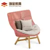 Suministro Silla Sofá Perezoso Simple Moderna Silla de Mimbre para Exteriores Silla de Tela con Respaldo Alto Silla Mecedora con Pedal de Madera