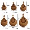 Nido de Pájaro Tejido a Mano de Nuevo Estilo Transfronterizo Red con Forma de Gota de Agua, Bolsa de Red para Frutas Tejida a Crochet con Cuerda de Algodón Hecha a Mano para Almacenamiento y Organización