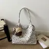 Bolso de Hombro Perezoso Estilo Coreano Personalidad Gran Capacidad Viaje de Commute Bolso de Tela Retro Estrella Casual Elegante Bolso Tote