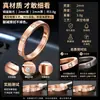 Anillo de acero de titanio al por mayor, diseño de nicho con sentido ligero, lujo, sin goteo, anillo de pigmento con incrustaciones de diamantes para damas de 2 mm de ancho, exquisito al por mayor
