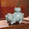 Juego de Tapa de Celadón Longquan Creativo Todo Sale Bien Tapa de Tetera Tapa de Tazón Piezas de Repuesto Soporte para Tapa de Olla de Cerámica Juego de Té