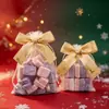 Nova Sacola de Doces de Natal Transfronteiriça Estampagem a Quente Fita Dourada Laço Rede Sacola Festa Biscoito Embalagem de Presente Sacola de Presente