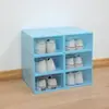 Caja de almacenamiento de zapatos de plástico PP transparente, gruesa y a prueba de polvo, con cajón abatible de plástico