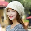 Gorros de Otoño e Invierno Transfronterizos para Mujer, Cálidos Gorros de Lana a la Moda y Versátiles, Boinas de Terciopelo y Engrosadas, Gorros de Punto de Pico de Pato al por Mayor
