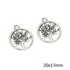 Colgante de Luna y Estrella de Cinco Puntas de Aleación de Plata Antigua Electrochapada Accesorios de Joyería para Pulsera y Collar con Cuentas Hechos a Mano DIY