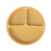 Plato con Ventosa Resistente a Caídas, Tenedor, Cuchara y Taza de Silicona de Grado Alimenticio Transfronterizo, Set con Babero de Silicona