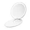 Espejo Portátil Exquisito de Venta Caliente Transfronteriza con Superficie de Espejo de Alta Definición, Espejo de Maquillaje LED con Iluminación de Tres Colores, Tipo Portátil Plegable Mini