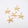 Venda Quente Transfronteiriça Série Oceano Dourado Kc Pingentes de Estrela do Mar e Concha Materiais para Pulseira Colar Brinco DIY Atacado