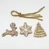 Colgante de Madera de Copo de Nieve Decoraciones Navideñas de Madera Accesorios de Madera para Árbol de Navidad Colgante de Cuerda de Cáñamo