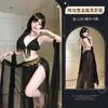 Conjunto de lingerie sexy Dormila plus size, decote V profundo, fenda na coxa, franjas, justo ao corpo, estilo rainha, couro brilhante