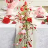 Nueva Enredadera de Bayas en Forma de Corazón para el Día de San Valentín Transfronteriza para Decoración del Hogar, Colgante de Puerta de Boda, Decoración de Pared, Enredadera de Corazón de Bayas