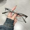 Lentes Sven de media montura para escoria, guapos rufianes para hombres, miopía, se pueden equipar con lentes graduadas, línea de cejas que cambia de color, monturas para ojos de cara grande
