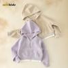 Ropa para Niñas Primavera y Otoño Nuevo Estilo Coreano Estilo Perezoso Patchwork Color de Contraste Cremallera Cárdigan Sudadera Corta Ropa para Niños Chaqueta