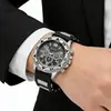 Reloj Popular para Hombre Transfronterizo con Diseño Falso de Tres Esferas, Correa de Silicona Casual, Reloj de Aleación, Elegante y de Alta Gama para Muñeca de Hombre