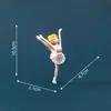 Chaveiro Acessório de Artesanato Menina de Ballet Chen Jun em Plástico PVC, Ornamento de Musgo para Paisagem em Miniatura, Presente