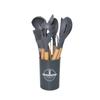 Venta Directa de Fábrica Mini Espátula de Silicona Cuchara de Grado Alimenticio Juego de 12 Piezas Set de Utensilios de Cocina de Silicona 550g