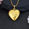Europa y Estados Unidos moda transfronteriza simple cobre base corazón colgante collar regalo creativo DIY corazón marco de fotos cadena de clavícula mujeres