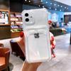 Adecuado para Funda de Teléfono iPhone 17, Cubierta Protectora Apple 16 Pro Max, Puede Insertar Tarjeta, Suave Xr Transparente, Anti-Caída de Cuatro Esquinas 15