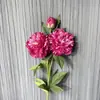 Novo Arranjo Floral Artificial de Peônia com 3 Flores Artificiais Decoração de Casa Casamento Fotografia Arranjo Floral Artificial Arranjo de Flores