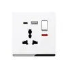 Panel de toma de corriente de interruptor ultrafino tipo acrílico toma de carga tipo c 20/40A alta potencia múltiple británica