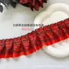Varios Accesorios de Encaje Negro Satén Plisado con Ribete de Encaje, Accesorios para el Cabello, Cintas para Abanico, Materiales Decorativos Hechos a Mano para Manualidades