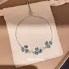 Pulseira com Cordão Estilo Coreano Moda Doce Florzinha Feminina Estilo Floresta Temperamento Design de Nicho Pulseira Luxo Leve Toque de Alto Padrão Joia de Mão