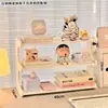 Prateleira de armazenamento para mesa, organizador de mesa multicamadas para escritório, dormitório estudantil e uso doméstico; prateleira de canto com altura ajustável