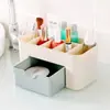 Caja de Almacenamiento de Joyería y Cosméticos Tipo Cajón de Plástico para Escritorio de Oficina Tocador Estante de Almacenamiento para Brochas de Cuidado de la Piel Lápiz Labial