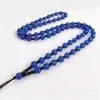Venta al por mayor del fabricante collar de cuentas de jade de vidrio colgante atado cadena de cuentas colgantes obsidiana calcedonia jadeíta cuerda de colgar línea
