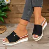 Zapatos de Mujer de Talla Grande para Otoño 2026 Transfronterizos Europeos y Americanos Chanclas de Plataforma con Cuña Chanclas Casuales de Correa Única con Suela Gruesa Venta al por Mayor