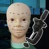 Cabeça de Manequim Beleza Acuponto Molde de Cabeça Silicone Manequim Cabeleireiro Cabeça Humana Modelo Molde Facial Pontas Maquiagem Realista