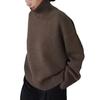 Suéter de Punto Suave de Cuello Alto para Mujer, Otoño e Invierno Transfronterizo, Estilo Holgazán Color Sólido, Capa Base o Prenda Exterior