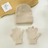 Set de Dos Piezas de Guantes y Gorro de Punto Acrílico para Niños, Disponible en Stock, para Otoño e Invierno, Cálido y Resistente al Frío