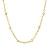 Collar de cuentas de arroz corrugadas de feng shui frío europeo y americano cadena de cuentas redondas simples de nicho cadena de suéter versátil estilo ins