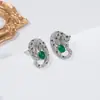 Brincos de leopardo de luxo leve transfronteiriços de alto senso brincos zircônia moda temperamento outono e inverno banquete brincos exagerados mulheres atacado
