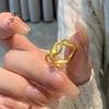 Loja de Ouro Puzuo Mesmo Estilo Anel Enrolado Cobra Espírito Shagin Estilo Nacional Feminino Design de Nicho Sentido Avançado Anel de Dedo Comida Presente