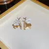 Pendientes de Moda Estilo Coreano Pendientes Pequeños Frescos de Flor de Diamante Estilo Coreano Pendientes Exquisitos Dulces Versátiles Venta al por Mayor