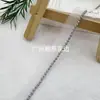 Corrente de Renda com Contas de Lado Único Corrente de Metal Cobre Corrente de Tecido de Malha Acessórios para Roupas Bordas de Roupas DIY Decoração de Bolsas