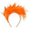 Diadema de Plumas de Colores Transfronteriza Diadema para Actuación de Danza Plegable Sin Pinzas Accesorios para Fiesta Navideña