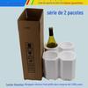 Caixa de Espuma para Vinho Tinto 2 Unidades 750ml Embalagem Burgundy Express Caixa de Espuma para Vinho Resistente à Pressão Embalagem de Bebidas