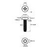 Tornillo autoblocante de cabeza plana con dientes triangulares, tornillo galvanizado para gabinete, tornillo autorroscante de cabeza plana con cruz de zinc azul y blanco M3M4M5M6